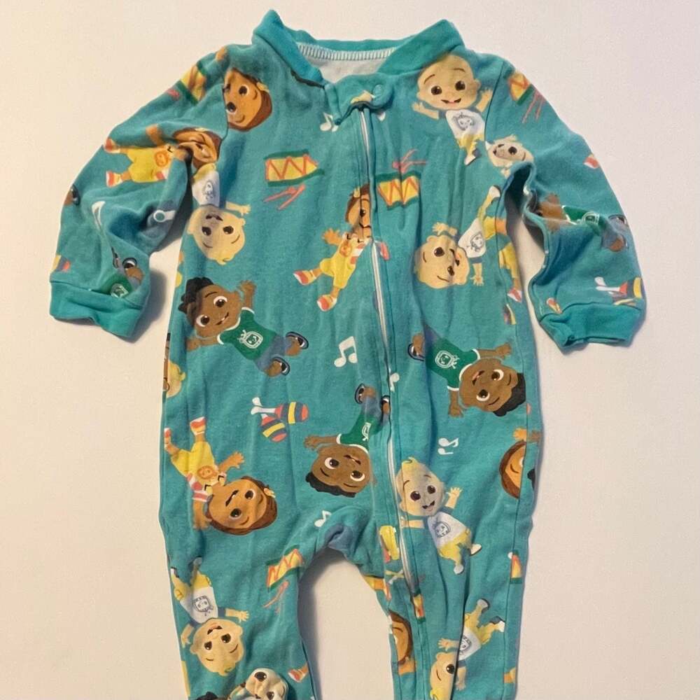 Cocomelon Baby One-Piece Footed Romper Bodysuit Pajamas